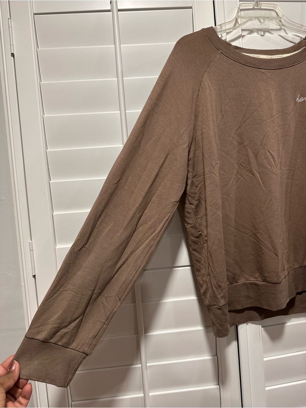 Magnolia Homebody Brown Pullover Sweatshirt Large Cozy Lounge Top Soft Lounge - Picture 4 of 11
